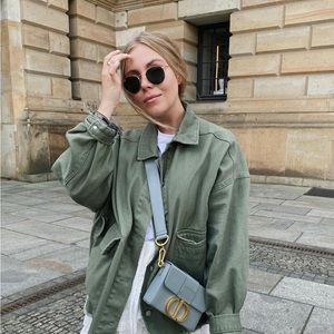 Zara Army Green Oversized Coat Size XS